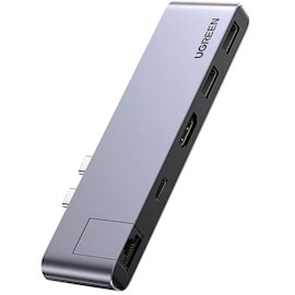 ადაპტერი UGREEN CM218 (50984) Apple MacBookPro dock USB Type C to USB 3.0, HDMI, RJ45, USB Type-C 
